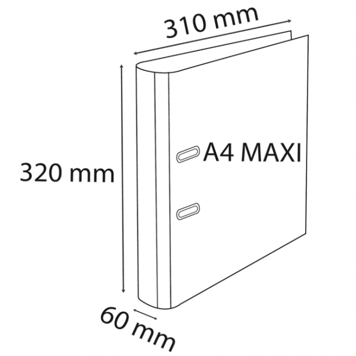 Biblioraft Exacompta 53955E 320 x 300 mm, pentru documente A4+, polipropilenă, 2 inele, alb [7]