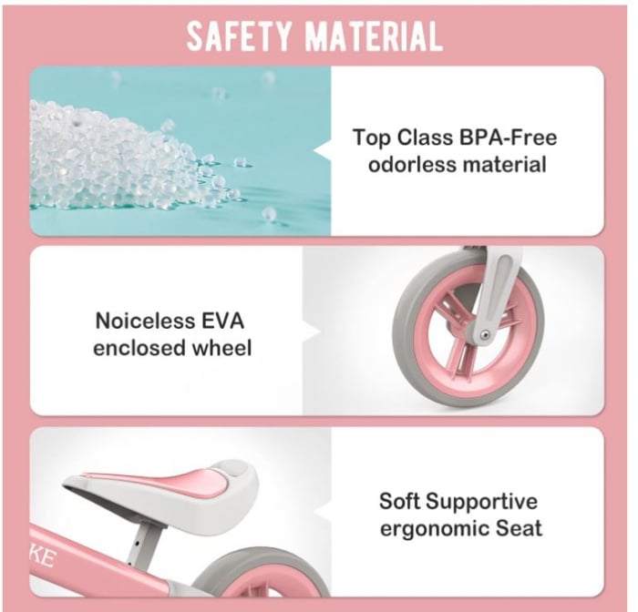 Bicileta fara pedale pentru copii MHCYLION, pentru echilibru, 1.5-4 ani, până la 25 kg [8]