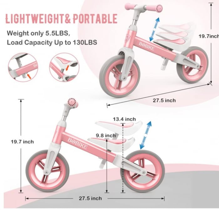 Bicileta fara pedale pentru copii MHCYLION, pentru echilibru, 1.5-4 ani, până la 25 kg [10]