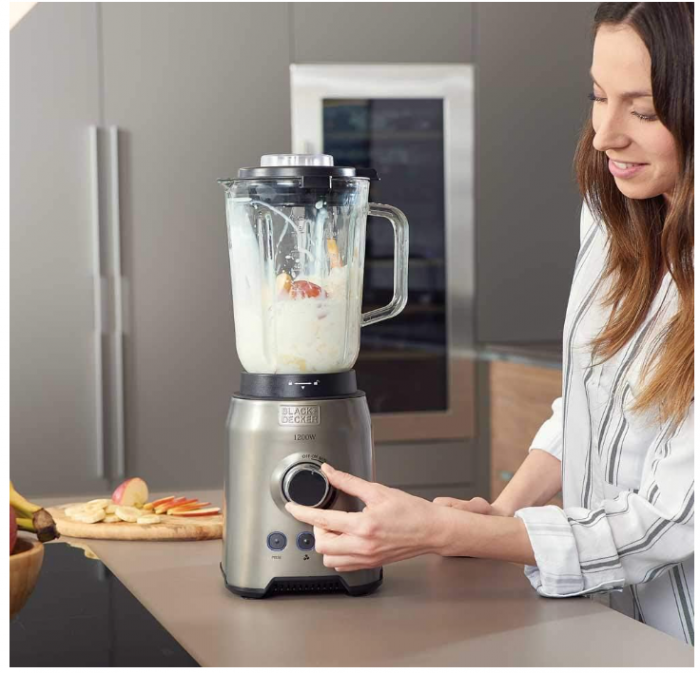 Blender Black+Decker BXJB1200E, 1200W, recipient sticla 1.5 L, 3 programe, oțel inoxidabil [4]