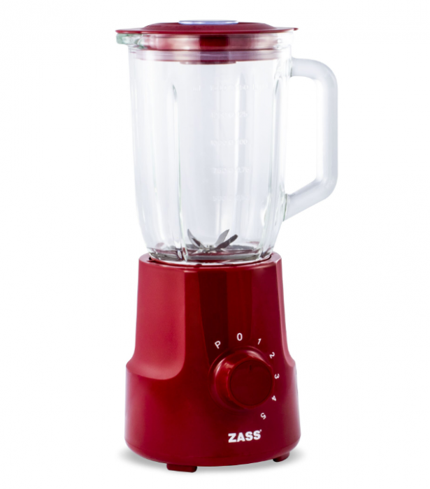 Blender de masa Zass ZSB 10 RL Red Line, 500W, Vas din sticla termorezistenta de 1,5L , 5 trepte de viteza [3]