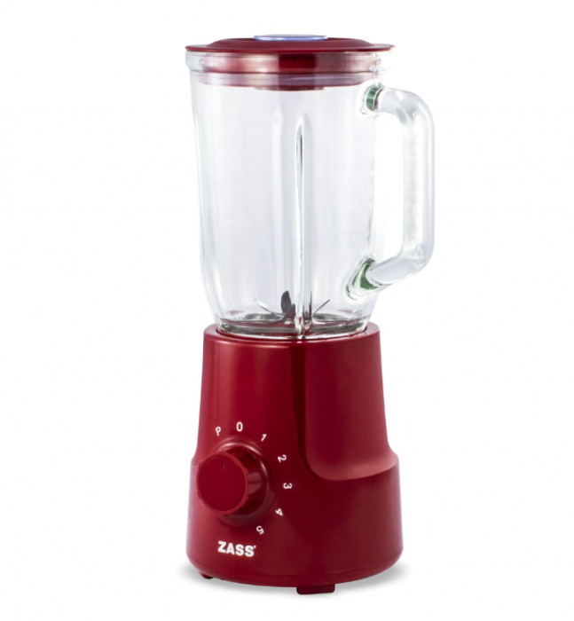 Blender de masa Zass ZSB 10 RL Red Line, 500W, Vas din sticla termorezistenta de 1,5L , 5 trepte de viteza [2]