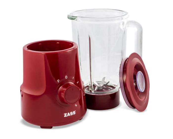 Blender de masa Zass ZSB 10 RL Red Line, 500W, Vas din sticla termorezistenta de 1,5L , 5 trepte de viteza [5]