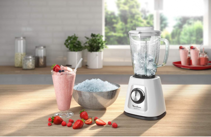 Blender Moulinex Blendforce Cristal LM430110 cu 3 viteze, 4 lame, 800 W, 1.75 L [8]