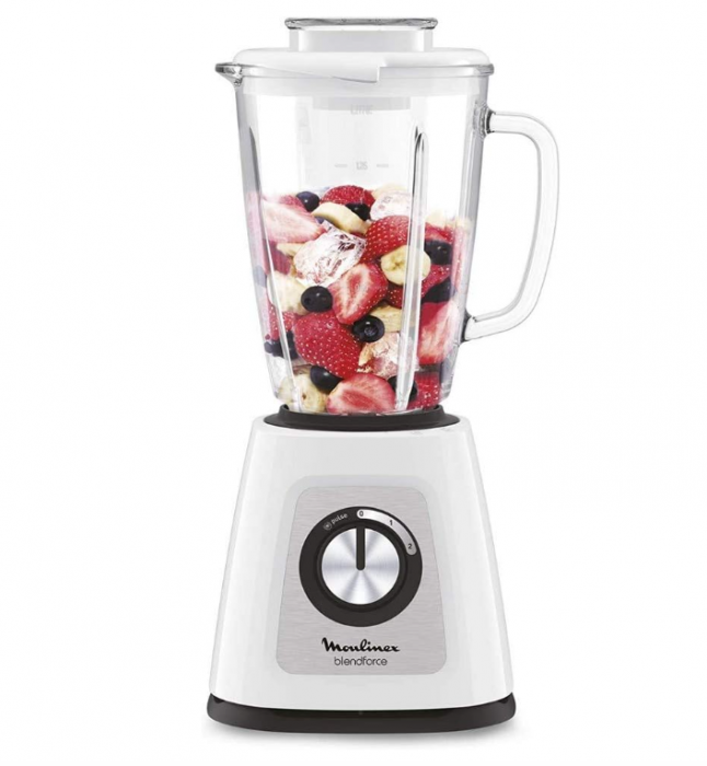 Blender Moulinex Blendforce Cristal LM430110 cu 3 viteze, 4 lame, 800 W, 1.75 L [1]