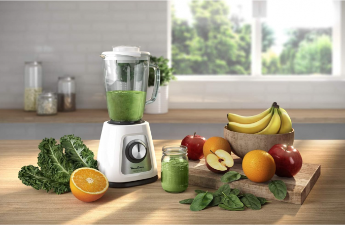 Blender Moulinex Blendforce Cristal LM430110 cu 3 viteze, 4 lame, 800 W, 1.75 L [9]