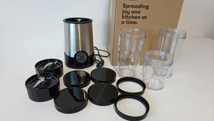 Blender pentru smoothie-uri si bauturi BELLA 240 W, 400 ml, din oțel inoxidabil/negru [2]