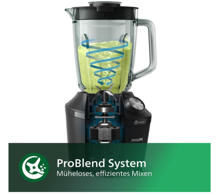 Blender Philips HR2291/41, 600 W, recipient 2L, 2 viteze + puls [4]
