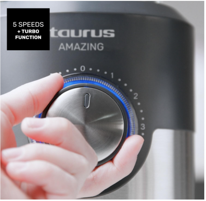 Blender Taurus Amazing JB1200XC, 1200 W, 1.75 L, 5 viteze + turbo, recipient gradat [9]
