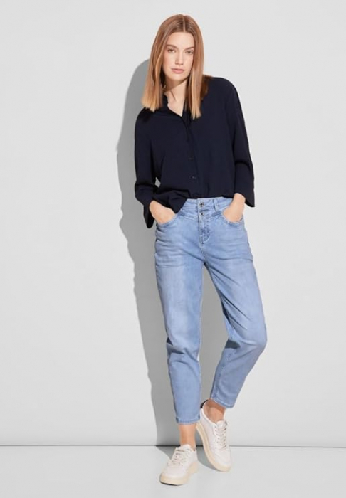 Blugi cu talie inalta pentru femei Street One A377239, albastru, 34W/28L [7]