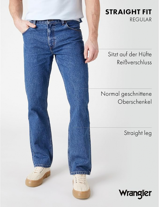 Blugi pentru bărbați Wrangler Authentic Regular, 34W/30L [3]