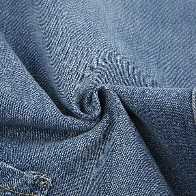 Blugi vintage pentru femei DINGJIUYAN Y2k, denim albastru, M [7]