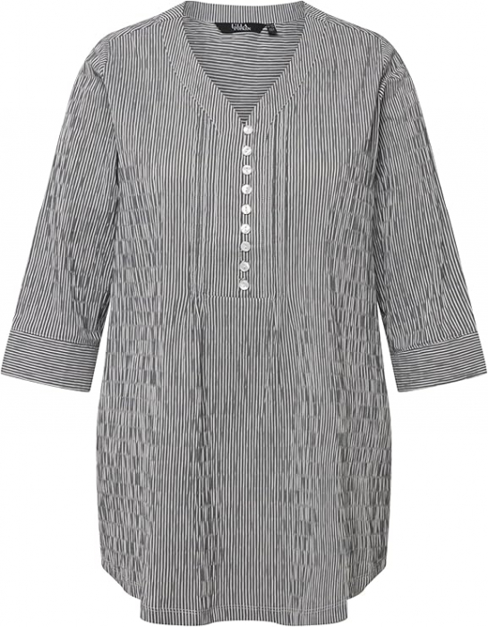 Bluza cu maneca 3/4 pentru femei, Ulla Popken, cu dungi negre, 54-56 [3]