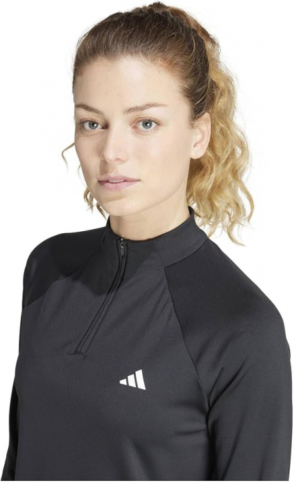 Bluza cu maneca lunga pentru femei Adidas Train Essentials Minimal Branding 1/4, negru, M [5]