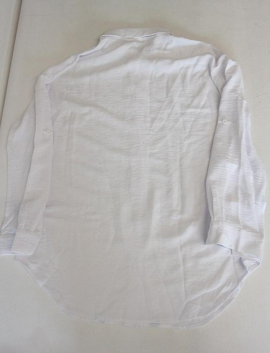 Bluză cu mânecă lungă pentru femei SOADKP, tip cămașă, elegantă, alb, S [4]