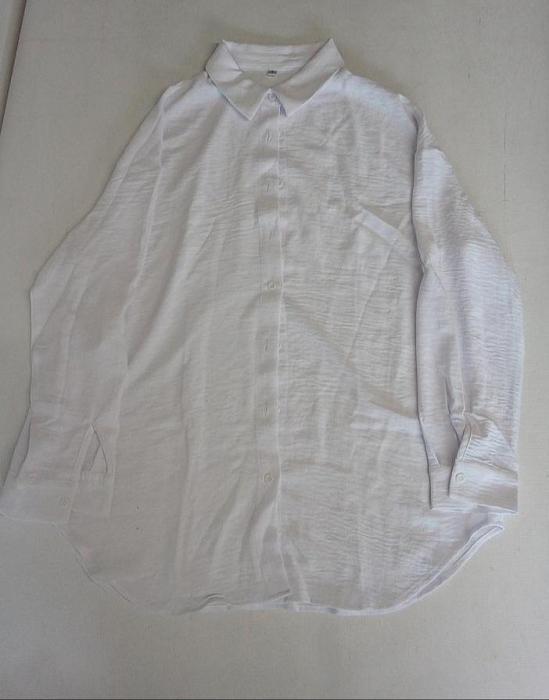 Bluză cu mânecă lungă pentru femei SOADKP, tip cămașă, elegantă, alb, S [3]