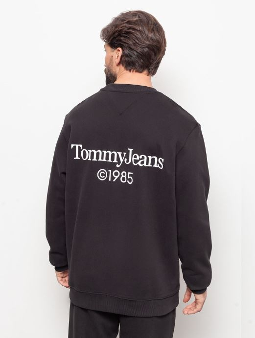 Bluza cu maneca lunga Tommy Jeans Tjm Reg Entry Graphic Crew, DM0DM18609, negru, XL [9]