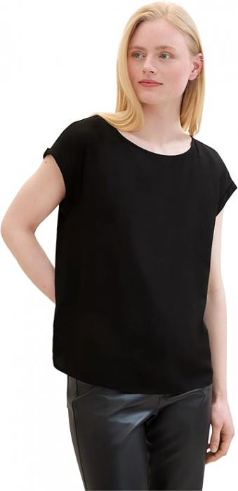 Bluza cu maneca scurta pentru femei TOM TAILOR Denim, negru, XXL [1]