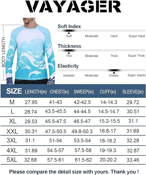 Bluza de inot pentru barbati VAYAGER, protectie UPF 50+, albastru, XL [6]