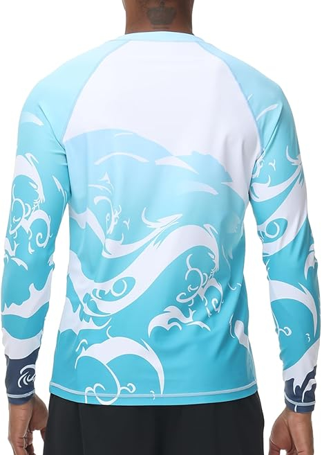 Bluza de inot pentru barbati VAYAGER, protectie UPF 50+, albastru, XL [2]