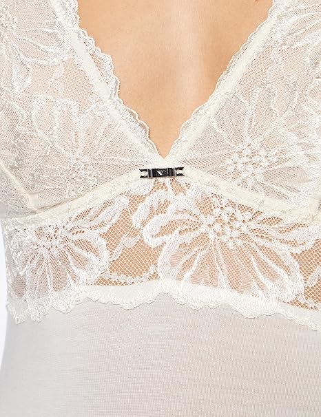 Body cu dantelă pentru femei Emporio Armani Dreamy Viscose Lace, crem palid, XS [5]