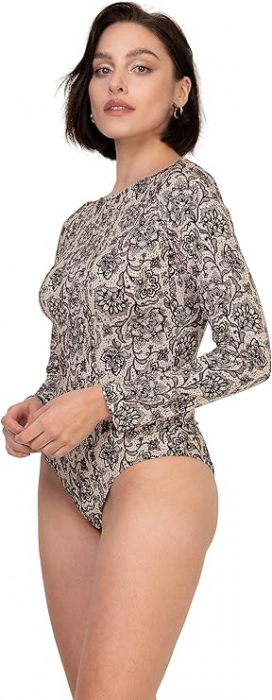 Body modelator pentru femei Oh!Zuza H42, cu maneca lunga, model floral, marime L [3]