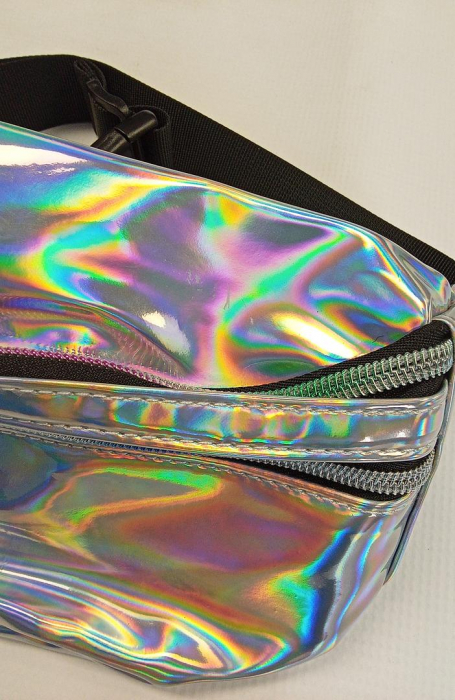 Borseta multifunctionala, unisex, argintiu stralucitor, 27 x 15 cm [2]