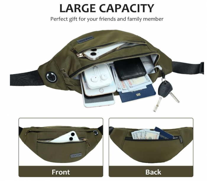 Borseta multifunctionala MAXTOP, 3 compartimente, kaki [3]