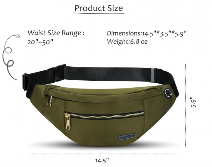 Borseta multifunctionala MAXTOP, 3 compartimente, kaki [5]