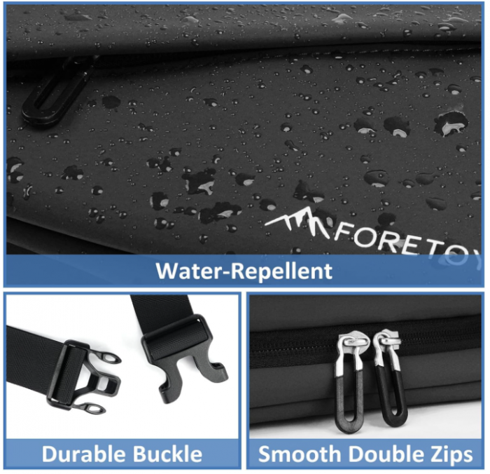 Borseta sport FORETOY, impermeabila, unisex, negru [3]
