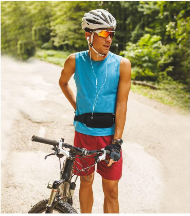 Borseta sport LOTISIE, pentru alergare, unisex, negru [6]