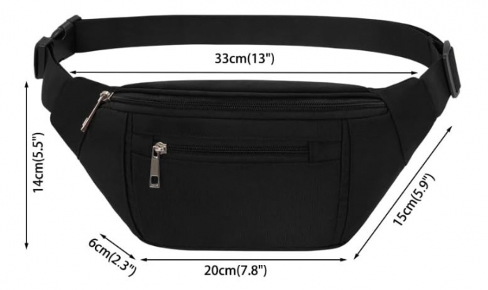 Borseta sport Ridirun, unisex, negru [4]