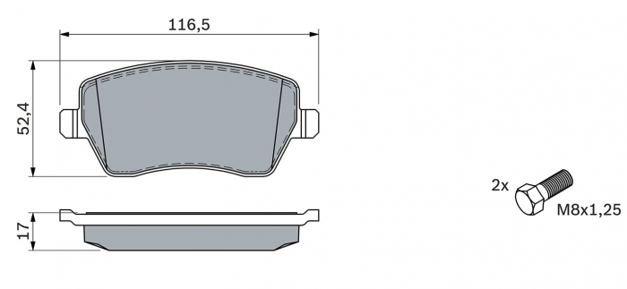 Bosch BP936 plăcuțe de frână punte față, certificare ECE-R90, 1 set de 4 plăcuțe [6]