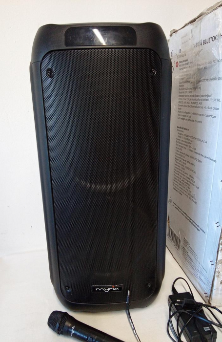 Boxa portabila MYRIA MY2615, 80W RMS, Bluetooth, Radio FM, negru [3]