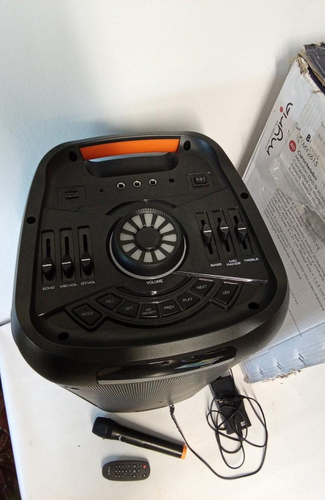 Boxa portabila MYRIA MY2615, 80W RMS, Bluetooth, Radio FM, negru [4]