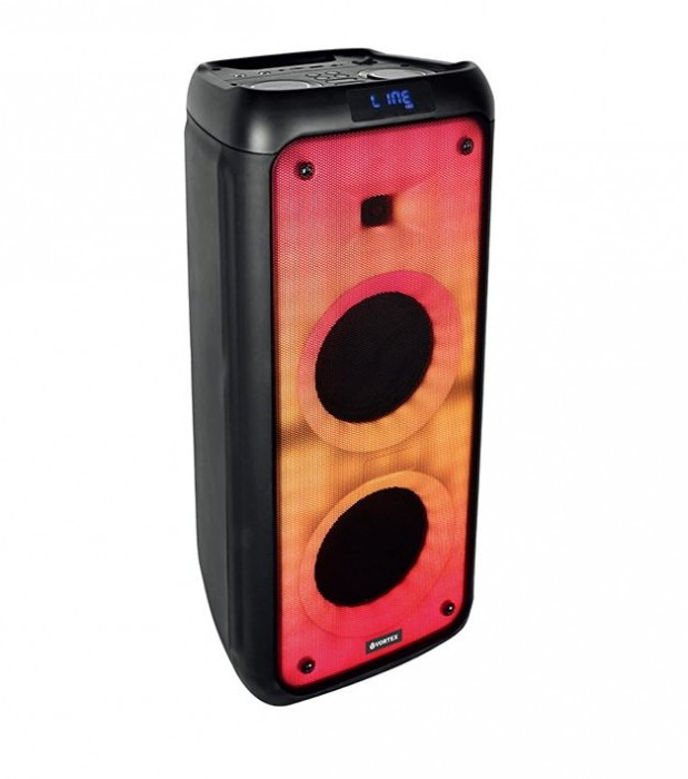 Boxa portabila VORTEX VO2608, 30W RMS, Bluetooth, Radio FM, negru [5]