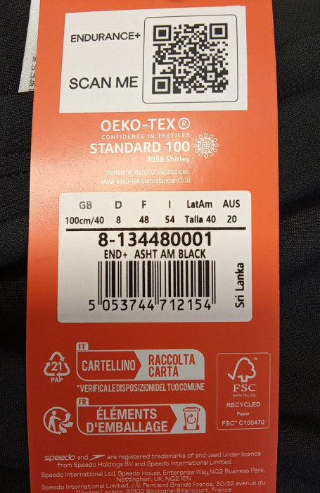 Boxeri de inot pentru barbati Speedo Eco Endurance+ I Aquashort, negru, F 36 (70 cm) [2]