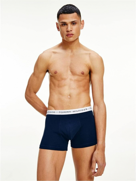 Boxeri pentru bărbați Tommy Hilfiger 3P Trunk, Marimea M (86 - 91cm), pereche de 3, bleumarin [7]