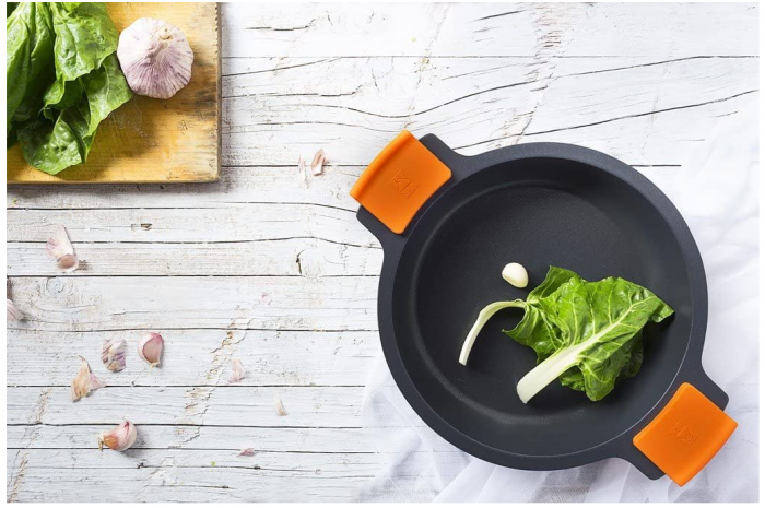 BRA Efficient Cratiță de 28 cm cu capac de sticlă și mânere din silicon, rezistentă la inducție [5]