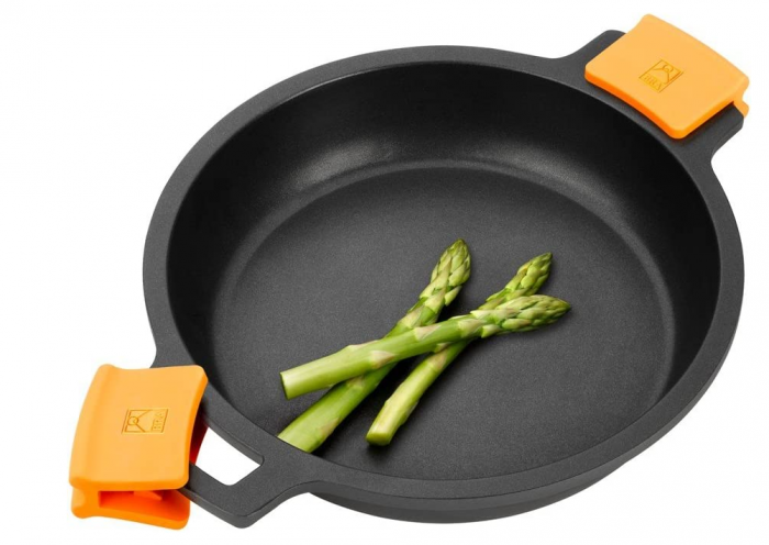 BRA Efficient Cratiță de 28 cm cu capac de sticlă și mânere din silicon, rezistentă la inducție [4]