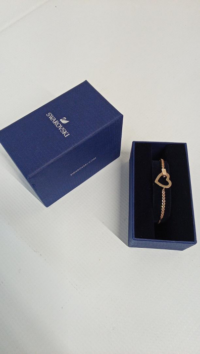 Brățară ajustabila Swarovski 5636443 Lovely heart white [2]