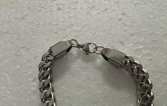 Brățară bărbătească din oțel inoxidabil, LEEQBCR, argintiu [4]