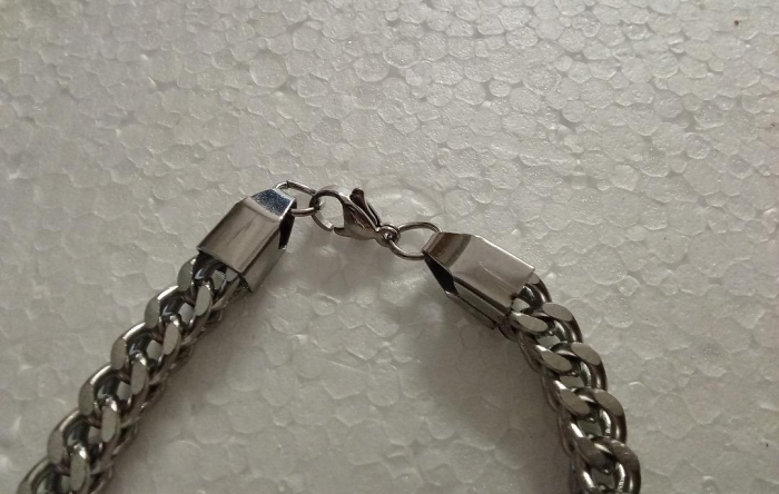 Brățară bărbătească din oțel inoxidabil, LEEQBCR, argintiu [2]