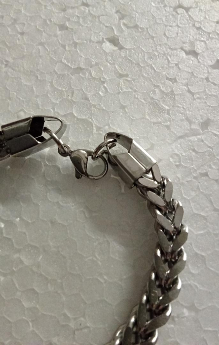 Brățară bărbătească din oțel inoxidabil, LEEQBCR, argintiu [5]