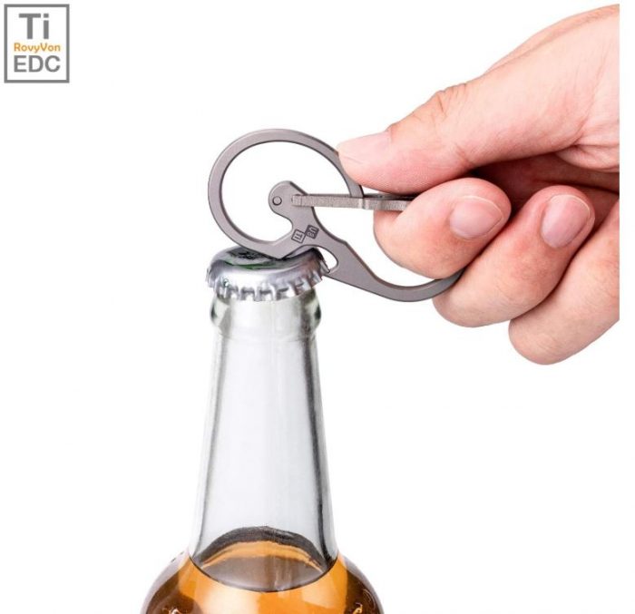 Breloc RovyVon U8, carabină din titan cu deschizător de sticle [6]