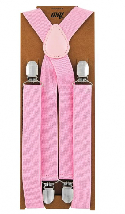 Bretele Axy pentru barbati cu spate in forma de X, lățime 2.5 cm, lungime 50-120 cm, roz [3]