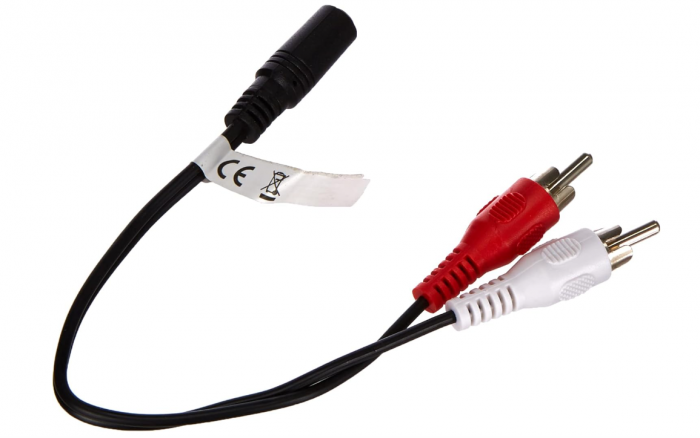 Cablu audio 0,2 m, mufă stereo de 3,5 mm (mama) la 2 x mufă RCA (tata), Goobay AVK 179-020 [3]