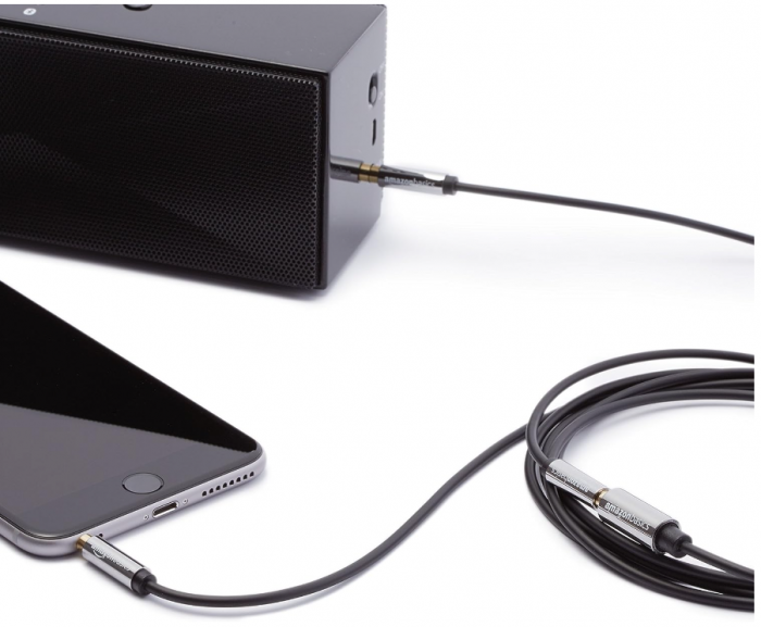 Cablu audio prelungitor Jack de 3.5 mm Amazon Basics, masculin la feminin, 7.6 m, negru [5]