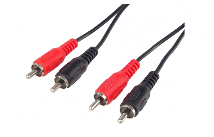 Cablu audio PremiumCord, 2 x RCA tată la 2 x RCA tată, 2m [1]