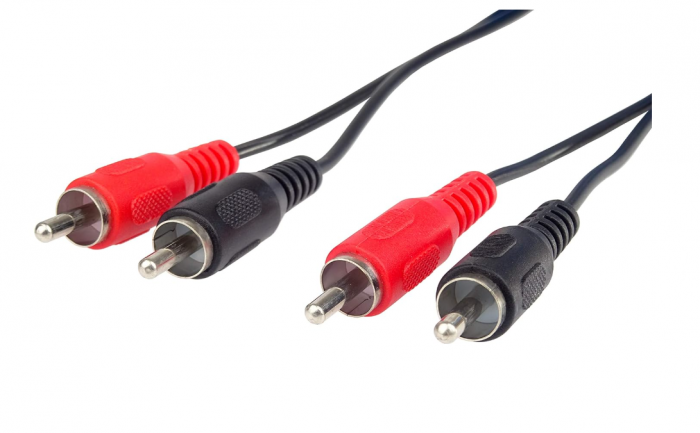 Cablu audio PremiumCord, 2 x RCA tată la 2 x RCA tată, 2m [2]